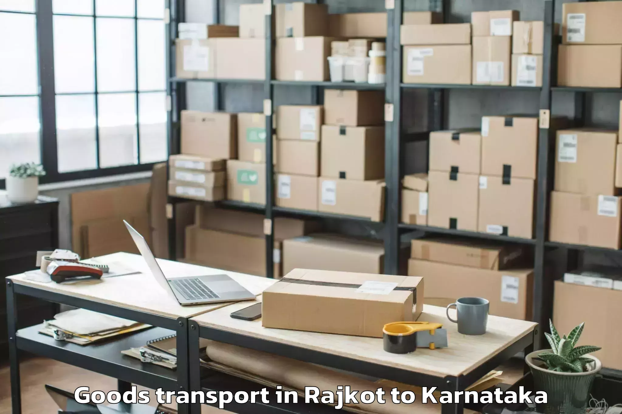 Easy Rajkot to Hoovina Hadagali Goods Transport Booking